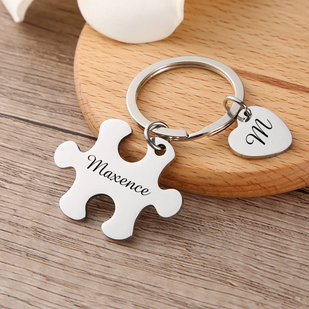 2pcs Custom Engraved Puzzle Couple Keychain - Personalized Initials Stainless Steel Key Chain - Valentines Wedding Gift
2pcs Custom Engraved Puzzle Couple Keychain - Personalized Initials Stainless Steel Key Chain - Valentines Wedding Gift