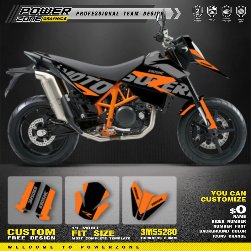 PowerZone Custom Sticker Graphics for KTM 2007-2011 SMR 690R SUPERMOTO Backgrounds Decals Racing Vinyl Sticker Kit 08
PowerZone Custom Sticker Graphics for KTM 2007-2011 SMR 690R SUPERMOTO Backgrounds Decals Racing Vinyl Sticker Kit 08