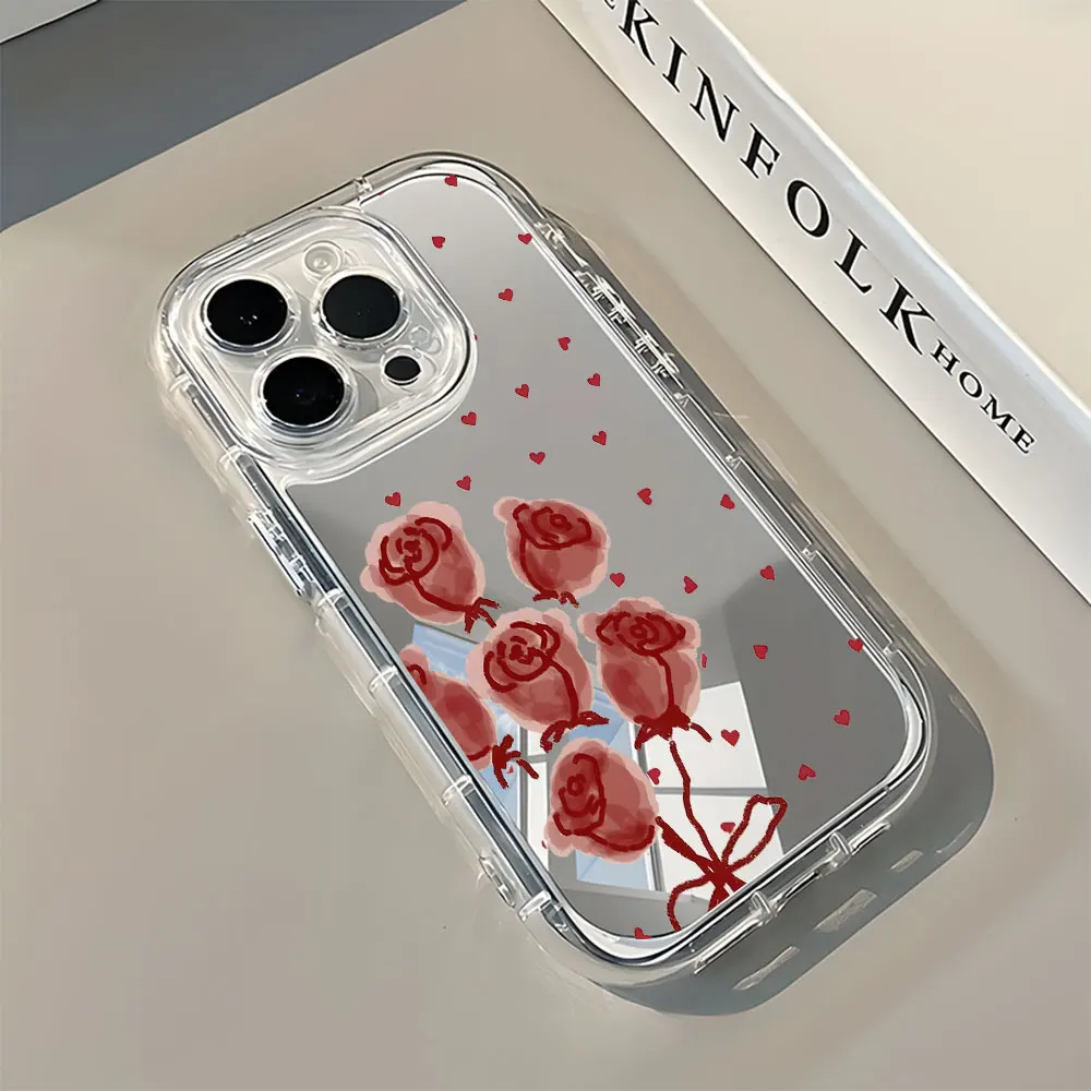 Romantic Red Rose and Heart Back Mirror Phone Case for IPhone 17 16 15 14 13 12 11 Pro Max X XR XS Plus 17 Air Shockproof Cover
Romantic Red Rose and Heart Back Mirror Phone Case for IPhone 17 16 15 14 13 12 11 Pro Max X XR XS Plus 17 Air Shockproof Cover