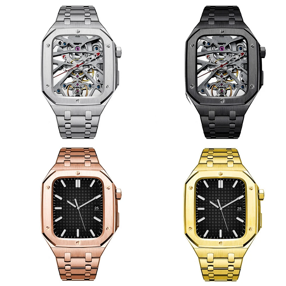 Fhx-79A New applicable apple watch 44 45mm strap, double row armor integrated strap case stainless steel protective sleeve
Fhx-79A New applicable apple watch 44 45mm strap, double row armor integrated strap case stainless steel protective sleeve