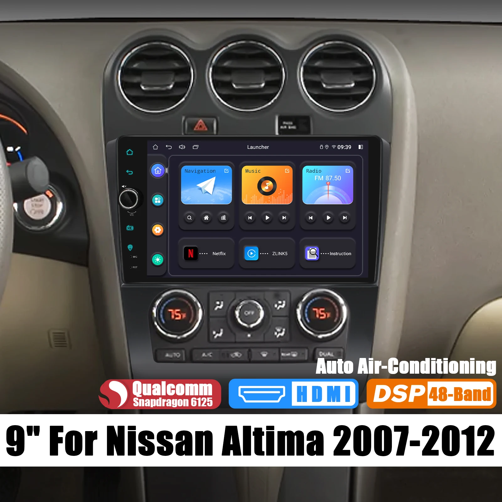 JOYING 9" Car Radio Music System GPS Navigation Replacement Head Unit For Nissan Altima 2007-2012 With Carplay Android Auto
JOYING 9" Car Radio Music System GPS Navigation Replacement Head Unit For Nissan Altima 2007-2012 With Carplay Android Auto