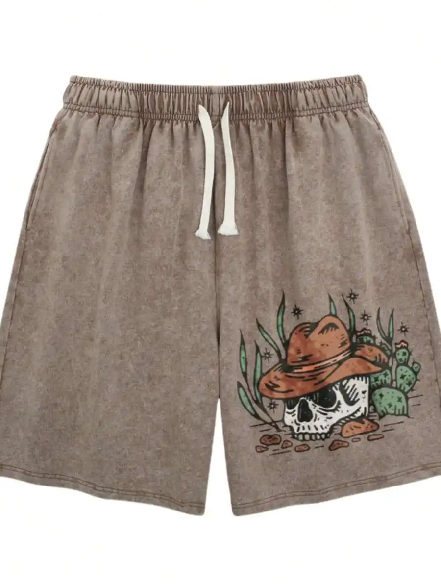 Men Vintage Western Desert Skull Print Shorts Casual Loose Streetwear Bottoms Summer Outfits
Men Vintage Western Desert Skull Print Shorts Casual Loose Streetwear Bottoms Summer Outfits