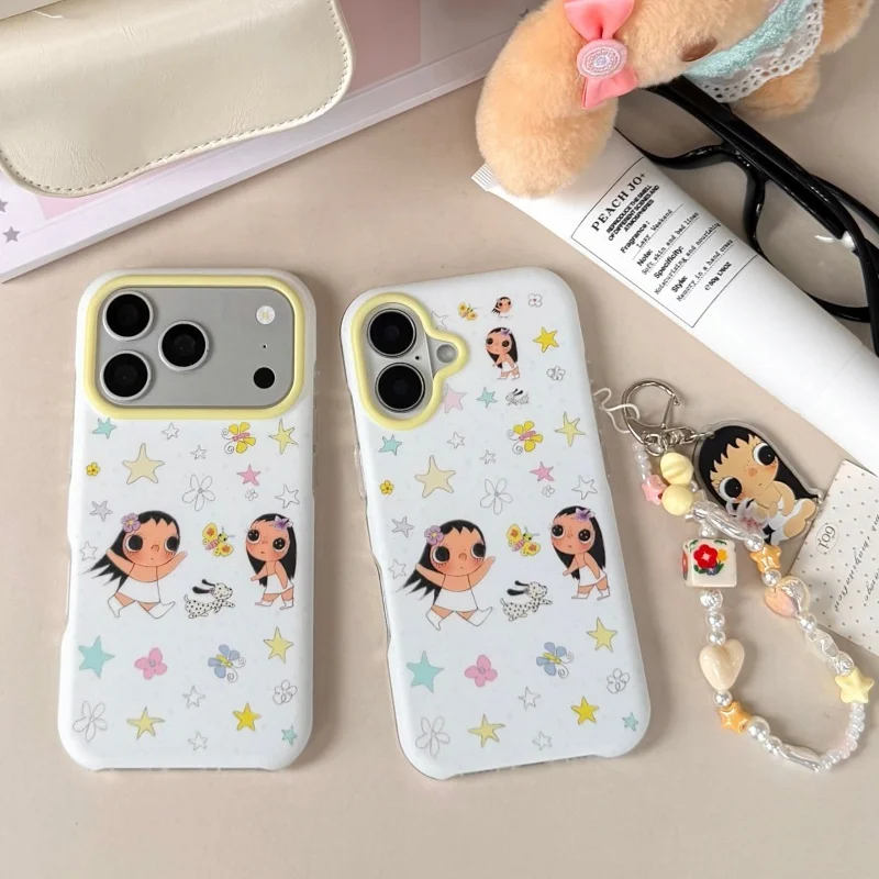 Korean Cute Star Girl Flower Butterfly Phone Case For iPhone 17 Pro 16 15 14 13 Pro Max Cover with Chain Cartoon Cases For Apple
Korean Cute Star Girl Flower Butterfly Phone Case For iPhone 17 Pro 16 15 14 13 Pro Max Cover with Chain Cartoon Cases For Apple