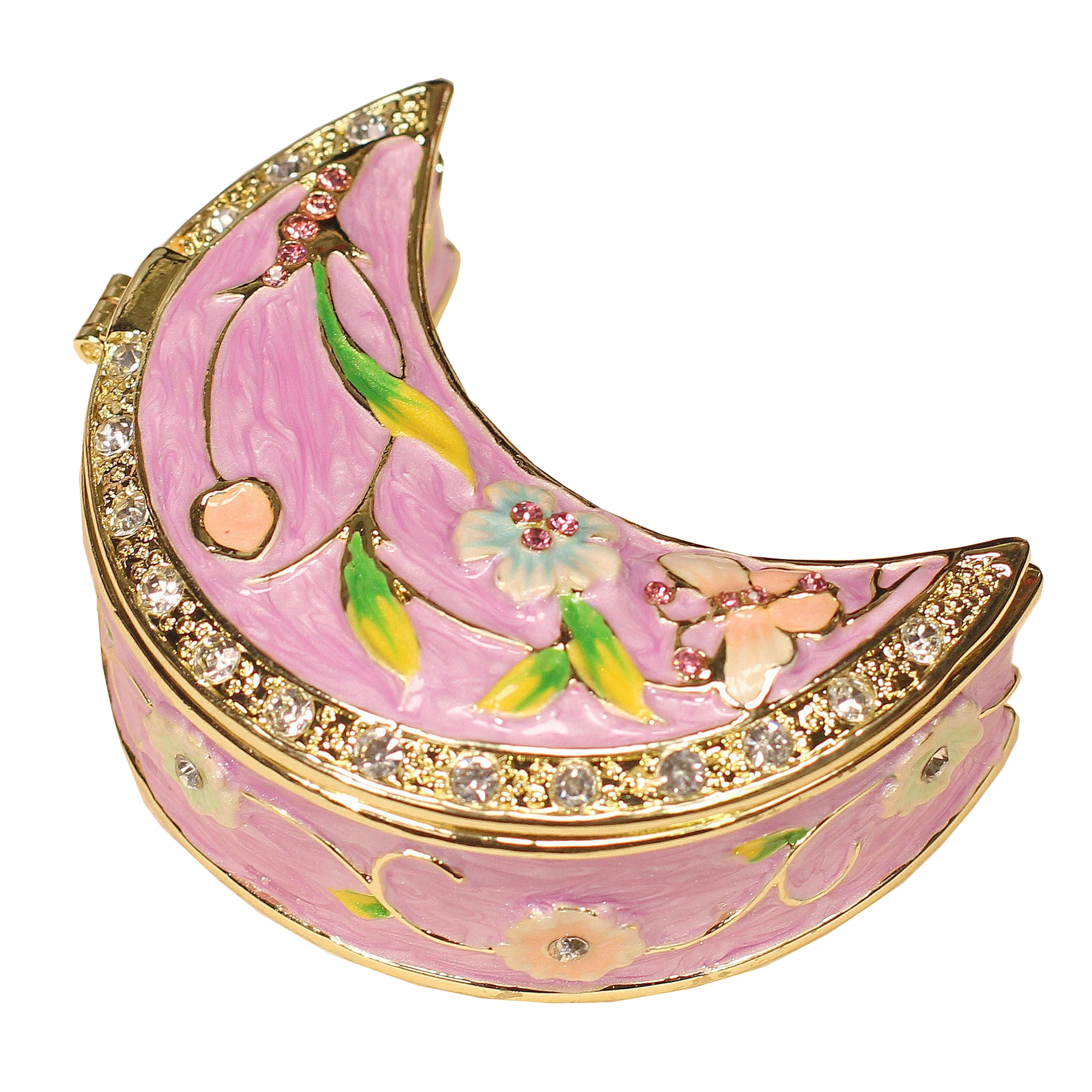 Moon-Shaped Enameled Metal Trinket Box Jewellery Storage Container Creative Home Decor Ornament Gift
Moon-Shaped Enameled Metal Trinket Box Jewellery Storage Container Creative Home Decor Ornament Gift