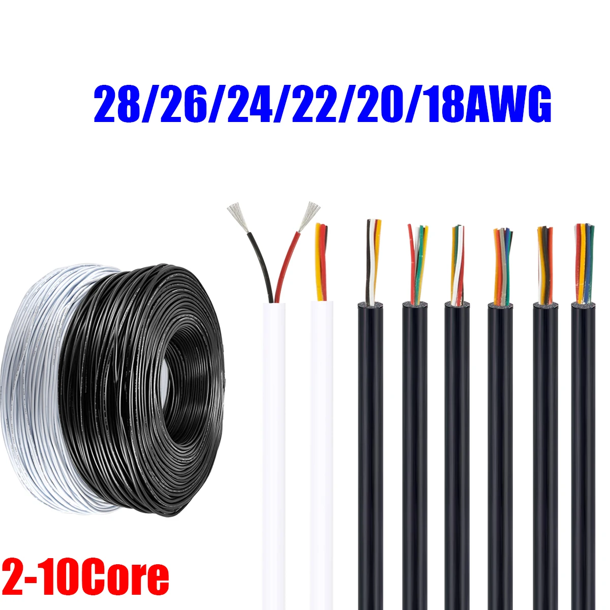Speaker Wire Cable 28 26 24 22 20 18AWG Tinned Copper 2 3 4 5 6 7 8 10 Core Electronic Audio Wires For Car Automotive LED Lighte
Speaker Wire Cable 28 26 24 22 20 18AWG Tinned Copper 2 3 4 5 6 7 8 10 Core Electronic Audio Wires For Car Automotive LED Lighte
