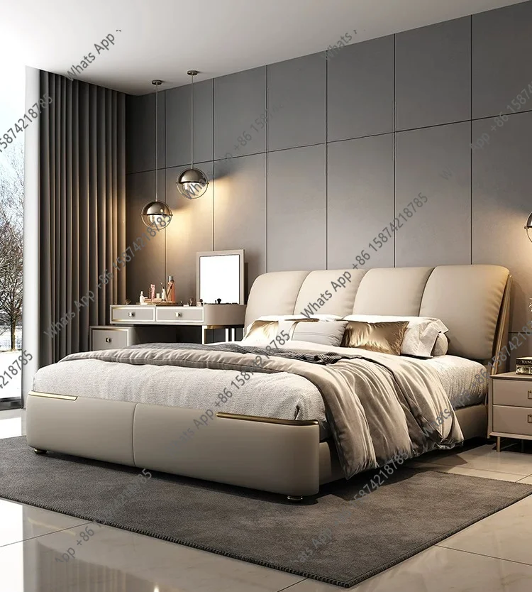 New high-end atmosphere modern simple light luxury size elephant ears real head layer cowhide bed master bedroom 2.2 meters
New high-end atmosphere modern simple light luxury size elephant ears real head layer cowhide bed master bedroom 2.2 meters