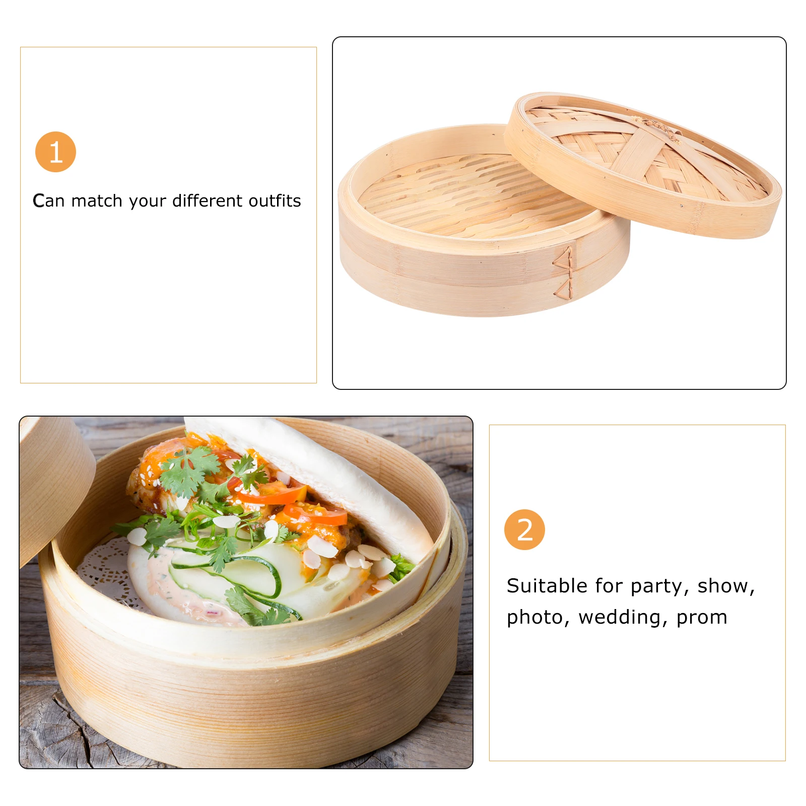 Bamboo Steamer with Lid Kitchen Tool Multi-functional Food Cooker Healthy Diet Steaming Vegetables Fish Meat Easy Clean Storage
Bamboo Steamer with Lid Kitchen Tool Multi-functional Food Cooker Healthy Diet Steaming Vegetables Fish Meat Easy Clean Storage