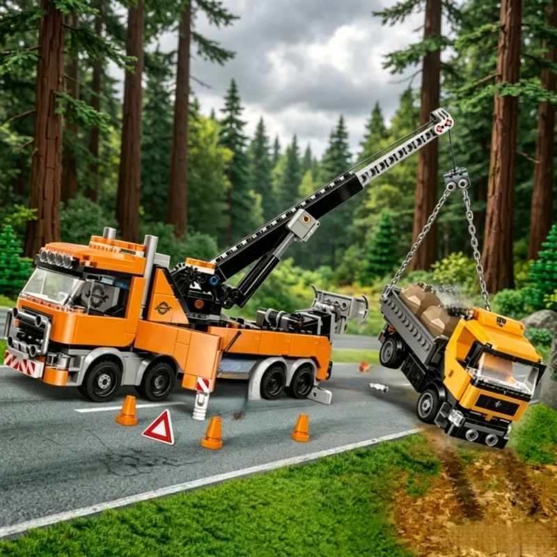 Compatible MOC Sets City Series 60467 Heavy Tow Truck and Dump Truck Model Building Blocks Children's Toys Christmas Gifts
Compatible MOC Sets City Series 60467 Heavy Tow Truck and Dump Truck Model Building Blocks Children's Toys Christmas Gifts