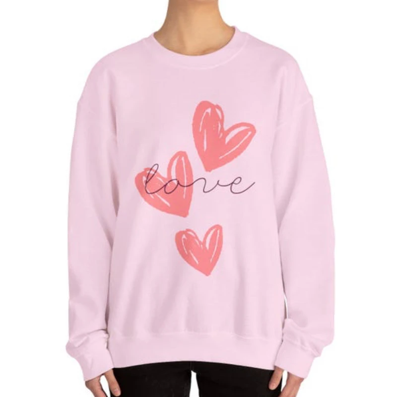 Pink Love Unisex Crewneck Fashion Sweatshirt Heart Graphic Hoodies Valentine's Day Gift Cozy Jumper Romantic Spring Pullovers
Pink Love Unisex Crewneck Fashion Sweatshirt Heart Graphic Hoodies Valentine's Day Gift Cozy Jumper Romantic Spring Pullovers