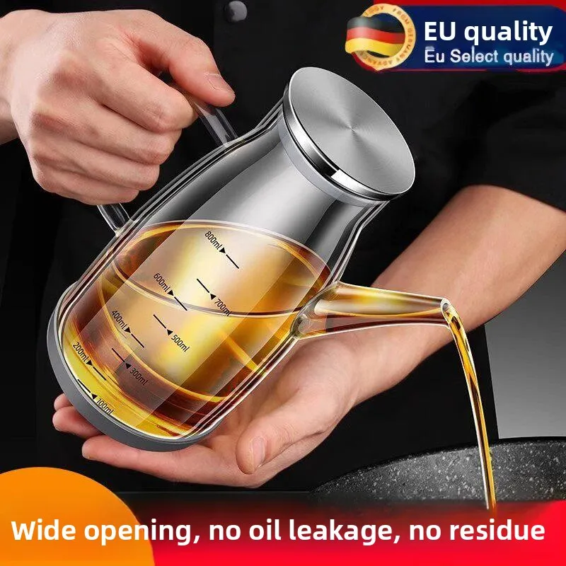 Large Capacity Glass Oil Bottle for Kitchen Home Use Non-Drip Soy Sauce Vinegar Oil Jar European Style Pure Color Storage Con...
Large Capacity Glass Oil Bottle for Kitchen Home Use Non-Drip Soy Sauce Vinegar Oil Jar European Style Pure Color Storage Con...