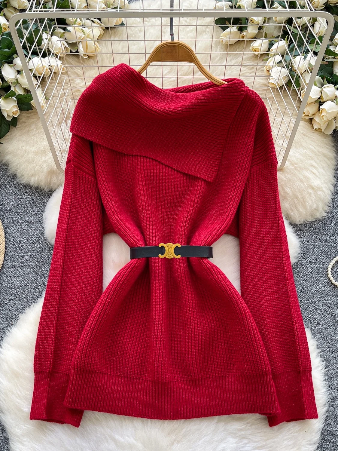 Ele Long Sve вязаный свитер женский модный свитер с колючкой на талии универсальный осенне-зимний модный круглый топ Ne
Ele Long Sve вязаный свитер женский модный свитер с колючкой на талии универсальный осенне-зимний модный круглый топ Ne