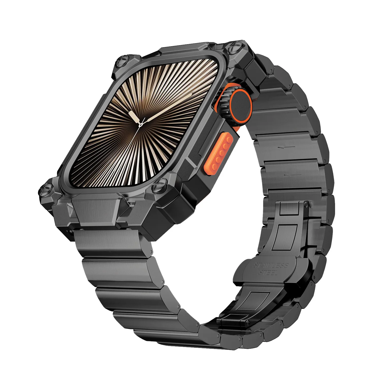 Luxury Stainless Steel Case+Titanium Strap For Apple Watch 11/10 46mm Sports Rubber Band Diy Mod Kit
Luxury Stainless Steel Case+Titanium Strap For Apple Watch 11/10 46mm Sports Rubber Band Diy Mod Kit