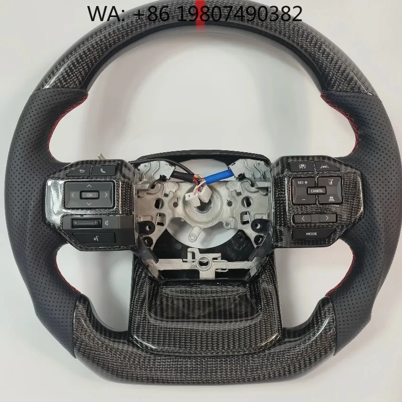 White Stripe Carbon Fiber Leather Steering Wheel Custom M Sport For New Compact Auto Interior
White Stripe Carbon Fiber Leather Steering Wheel Custom M Sport For New Compact Auto Interior