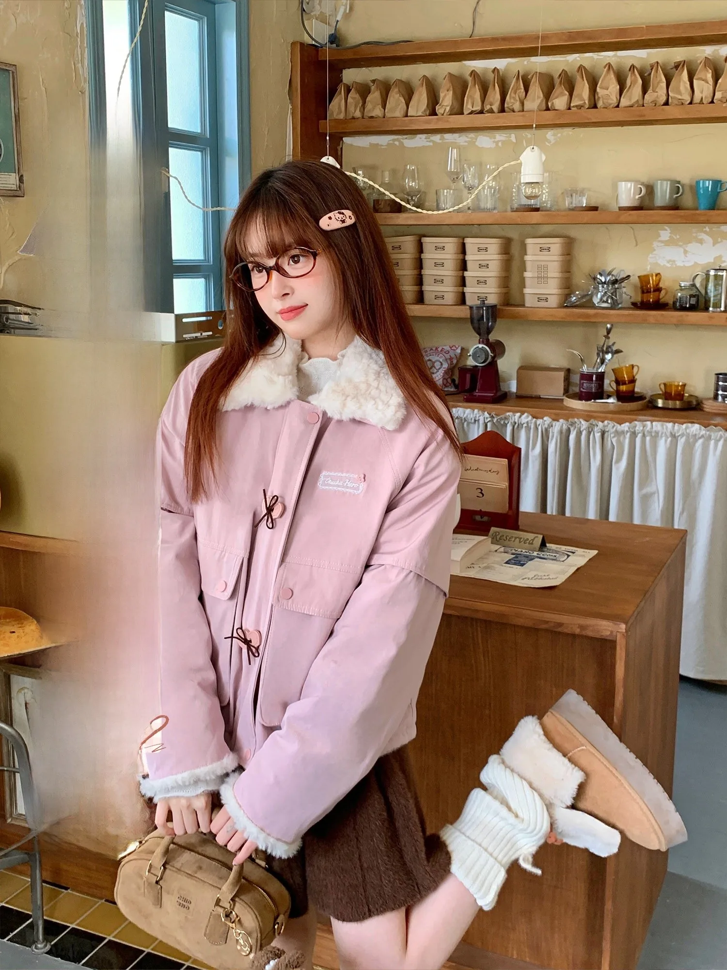 Bibi Bency Thiened Warmth Lamb Fur Cotton Jaet Women's Winter Coat Fce Lined Outerwear Sweet Sle Long Sve Coat
Bibi Bency Thiened Warmth Lamb Fur Cotton Jaet Women's Winter Coat Fce Lined Outerwear Sweet Sle Long Sve Coat