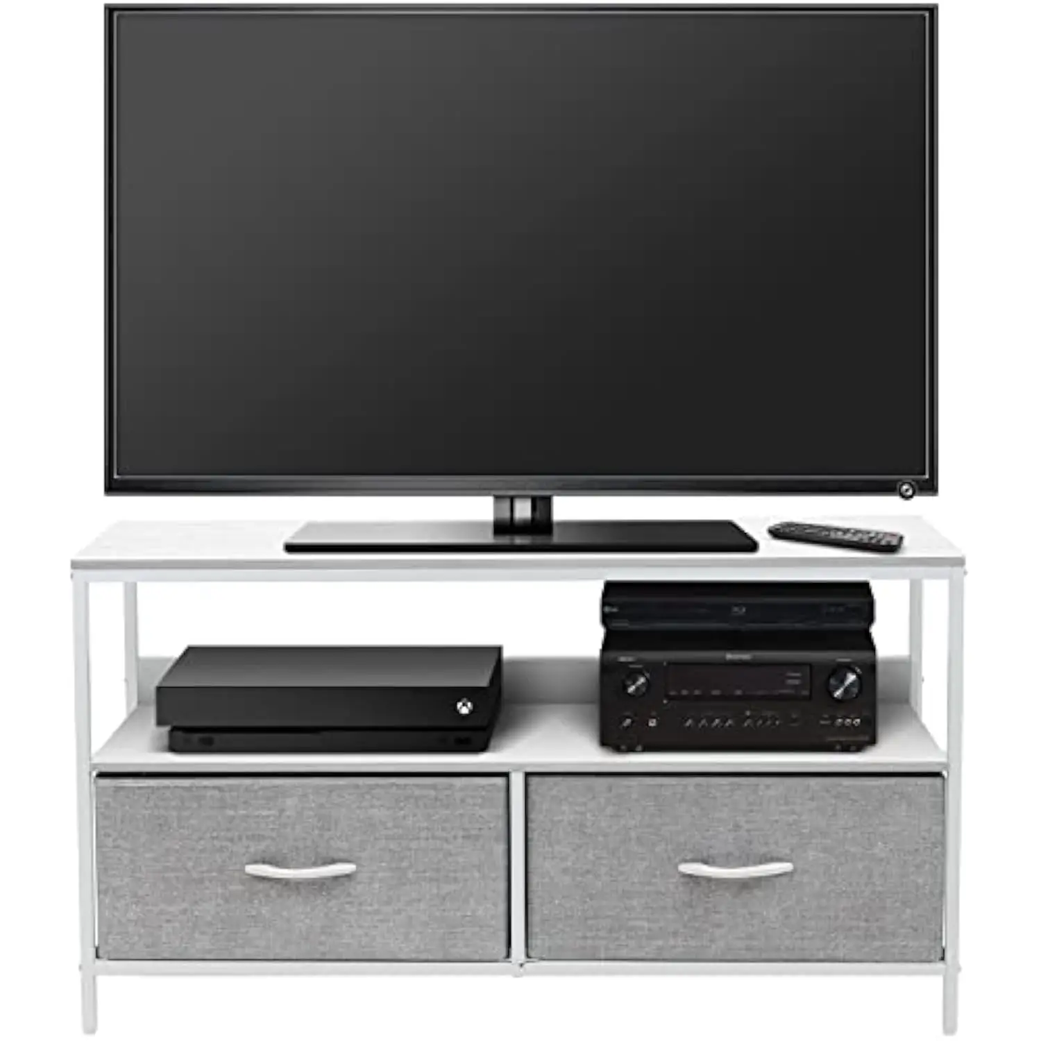 TV Stand Dresser with 2 Faux Wood Drawers - Television Riser Chest with Storage - Bedroom, Living Room, Closet, & Dorm Furnitu
TV Stand Dresser with 2 Faux Wood Drawers - Television Riser Chest with Storage - Bedroom, Living Room, Closet, & Dorm Furnitu