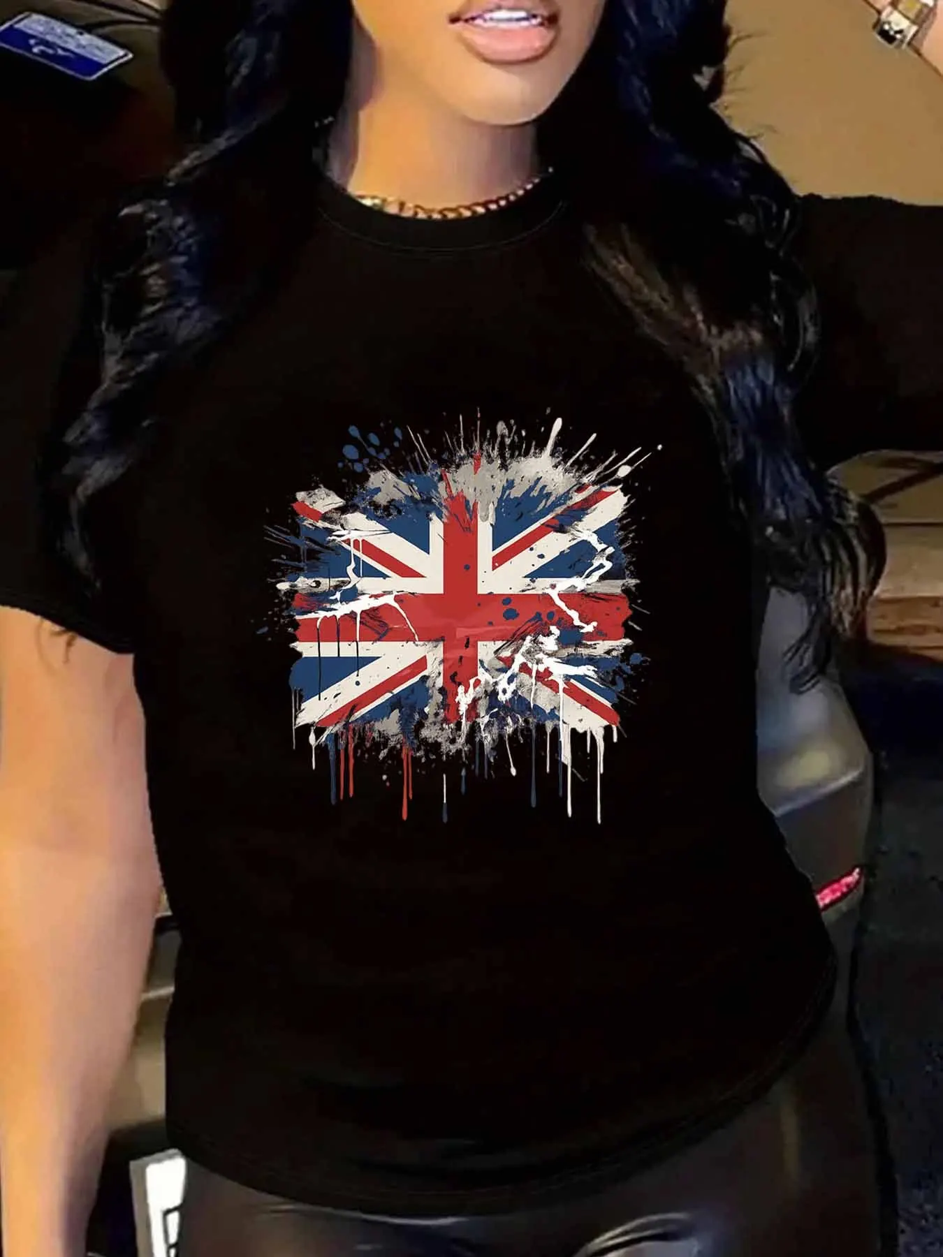 【WY135269】Женская футболка больших размеров с английскими буквами и круглым вырезом, эластичная футболка с короткими рукавами и трендовым принтом
【WY135269】Женская футболка больших размеров с английскими буквами и круглым вырезом, эластичная футболка с короткими рукавами и трендовым принтом