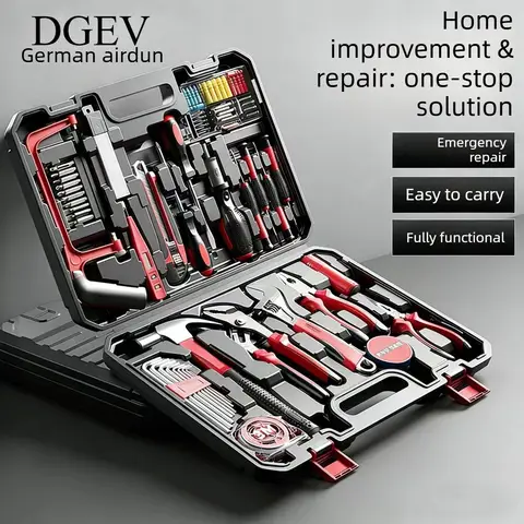 DEGV Tool Set Hardware Complete Set Multi functional Maintenance Combination Home Car Electrician Tools