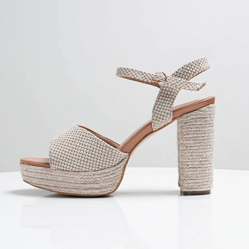 2026 Women's Platform Heels Summer Woven Open Toe Block Heel Sandals Ankle Strap Buckle Chunky Heeled Sandals for Party Vacation
2026 Women's Platform Heels Summer Woven Open Toe Block Heel Sandals Ankle Strap Buckle Chunky Heeled Sandals for Party Vacation