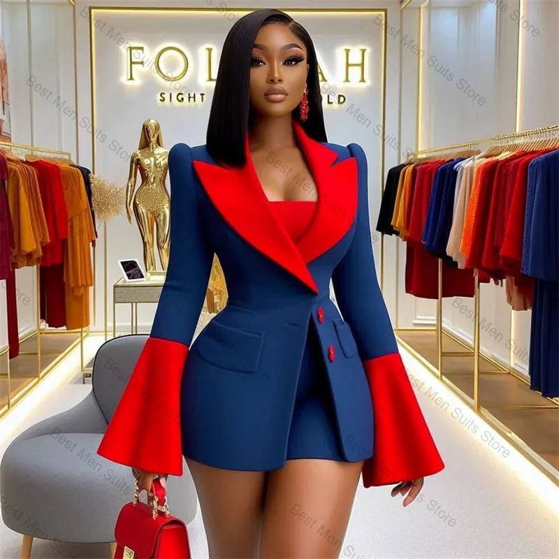 Red Blue Women Suit Set 3 Pcs Top Bra+Blazer+Short Pant Trouser Cotton Formal Office Jacket Customized Wedding Tuxedo Guest Coat
Red Blue Women Suit Set 3 Pcs Top Bra+Blazer+Short Pant Trouser Cotton Formal Office Jacket Customized Wedding Tuxedo Guest Coat