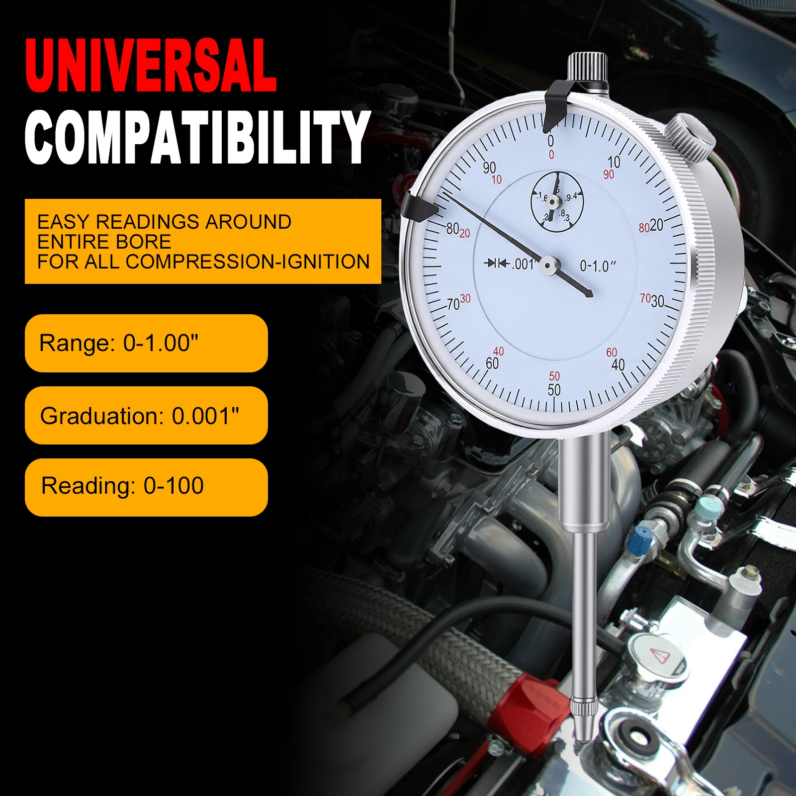 Sleeve Height and Counter Bore Gauge for All Compression-Ignition Engines, Portable Cylinder Bore Gauge, 0-1.00" Range
Sleeve Height and Counter Bore Gauge for All Compression-Ignition Engines, Portable Cylinder Bore Gauge, 0-1.00" Range