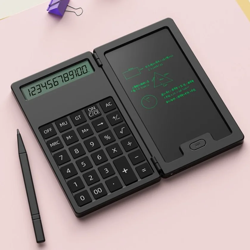 2in1 Mini Calculator with Tablet Portable 12 Digits Digital Writing Tablet Multifunctional Stylus Pen LCD Drawing Pad Business
2in1 Mini Calculator with Tablet Portable 12 Digits Digital Writing Tablet Multifunctional Stylus Pen LCD Drawing Pad Business
