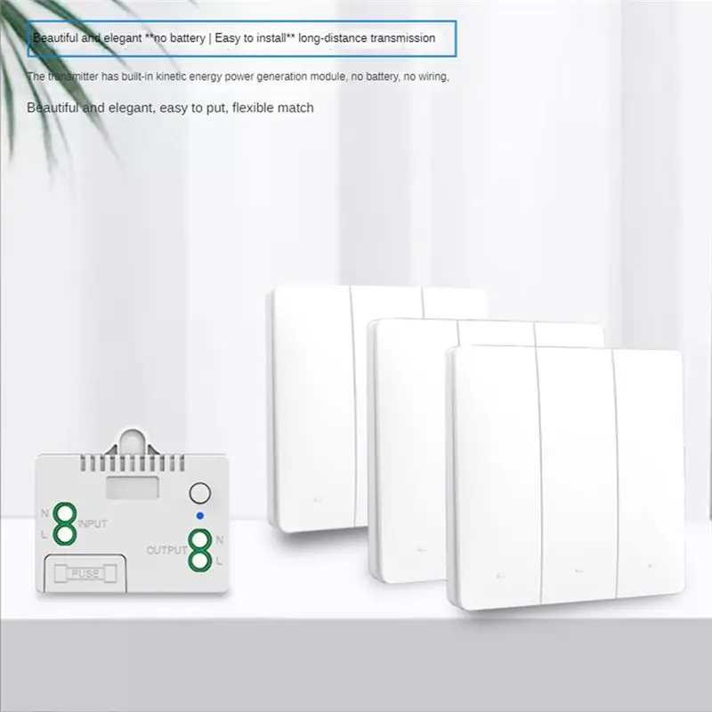 Hot A407I Self-Pow Wall Light Wireless Switch Self-Powered Remote Control No Battery No Wire IP54 Waterproof Indoor Switch
Hot A407I Self-Pow Wall Light Wireless Switch Self-Powered Remote Control No Battery No Wire IP54 Waterproof Indoor Switch
