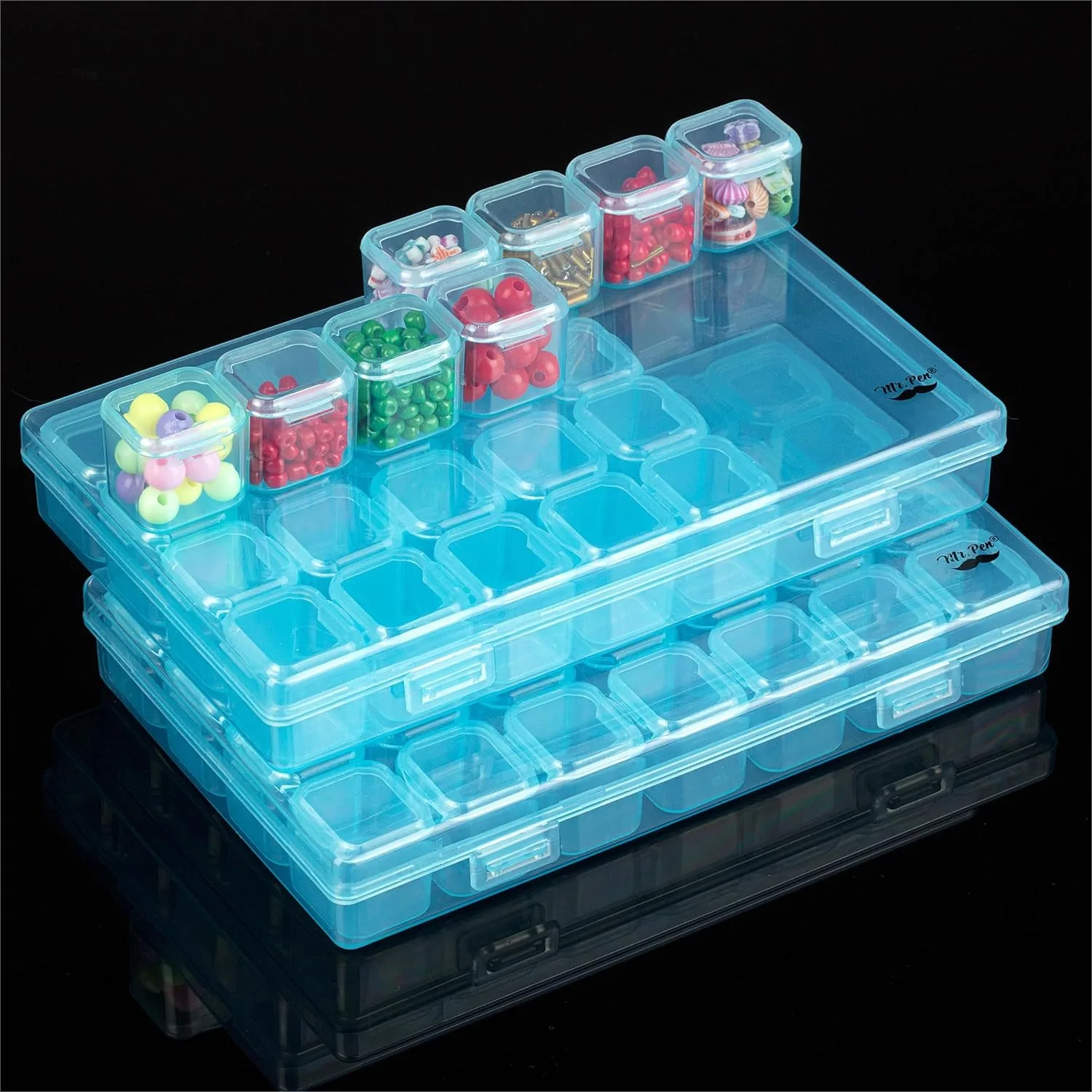 Bead Storage Containers 28 Grids 2 Pack with 160pcs Label Stickers for Diamond Painting and Jewelry Making
Bead Storage Containers 28 Grids 2 Pack with 160pcs Label Stickers for Diamond Painting and Jewelry Making