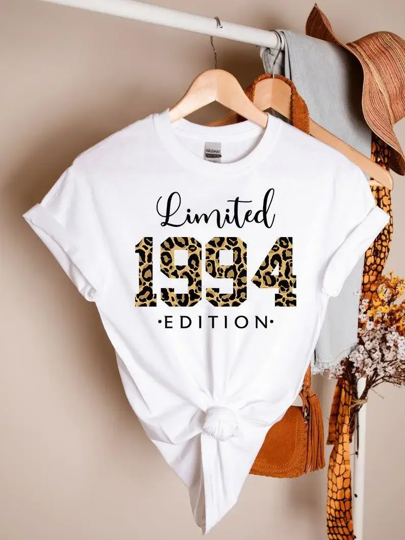 Limited Edition 1994 Shirt 29th Birthday Gift Fashion Party Harajuku Female Clothing Cotton Letter Women Short Sleeve Top Tees
Limited Edition 1994 Shirt 29th Birthday Gift Fashion Party Harajuku Female Clothing Cotton Letter Women Short Sleeve Top Tees