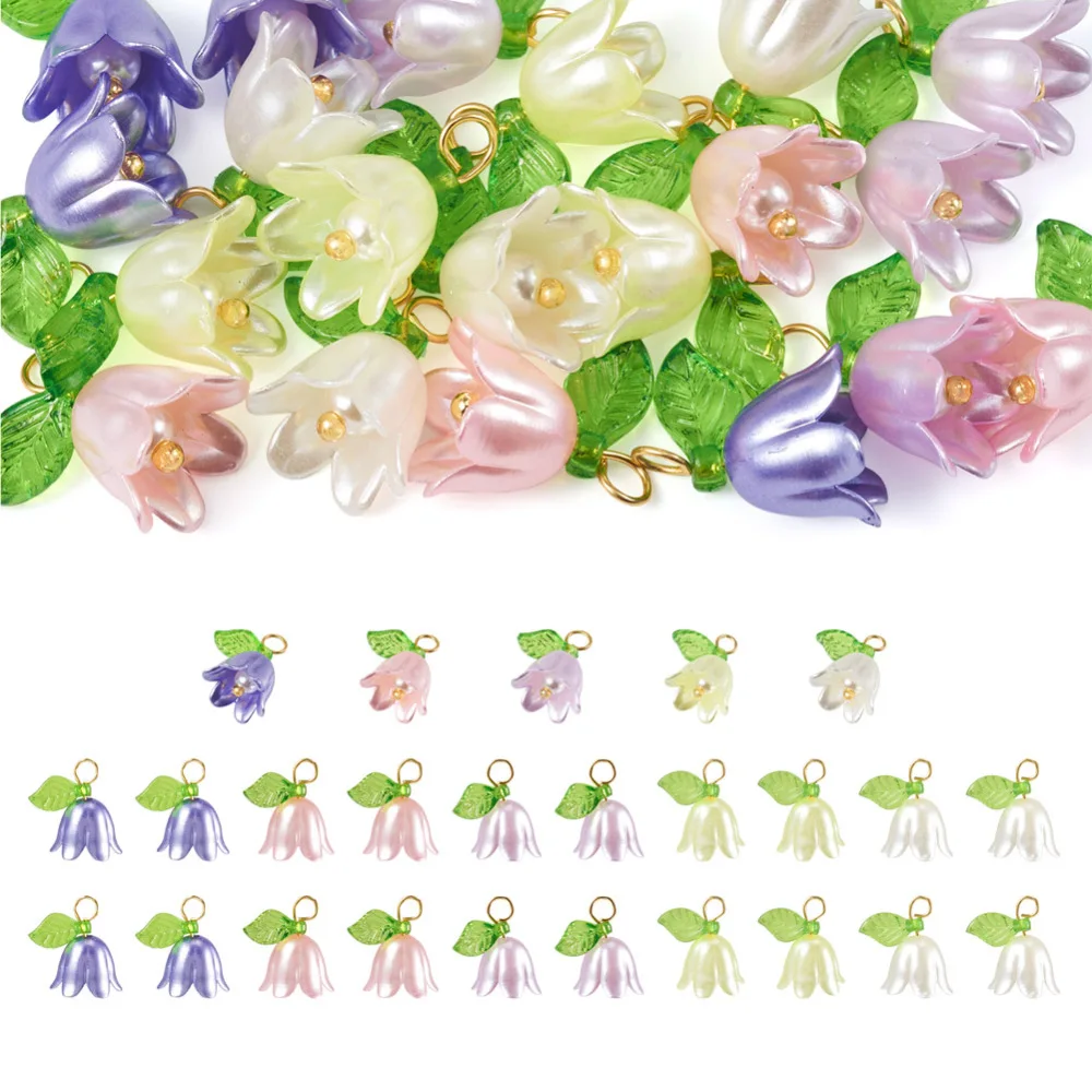 24-48Pcs Acrylic Lily of the Valley Pendants Flower Dangle Charms for Earrings Necklace Bracelet Jewelry Making Accessories
24-48Pcs Acrylic Lily of the Valley Pendants Flower Dangle Charms for Earrings Necklace Bracelet Jewelry Making Accessories