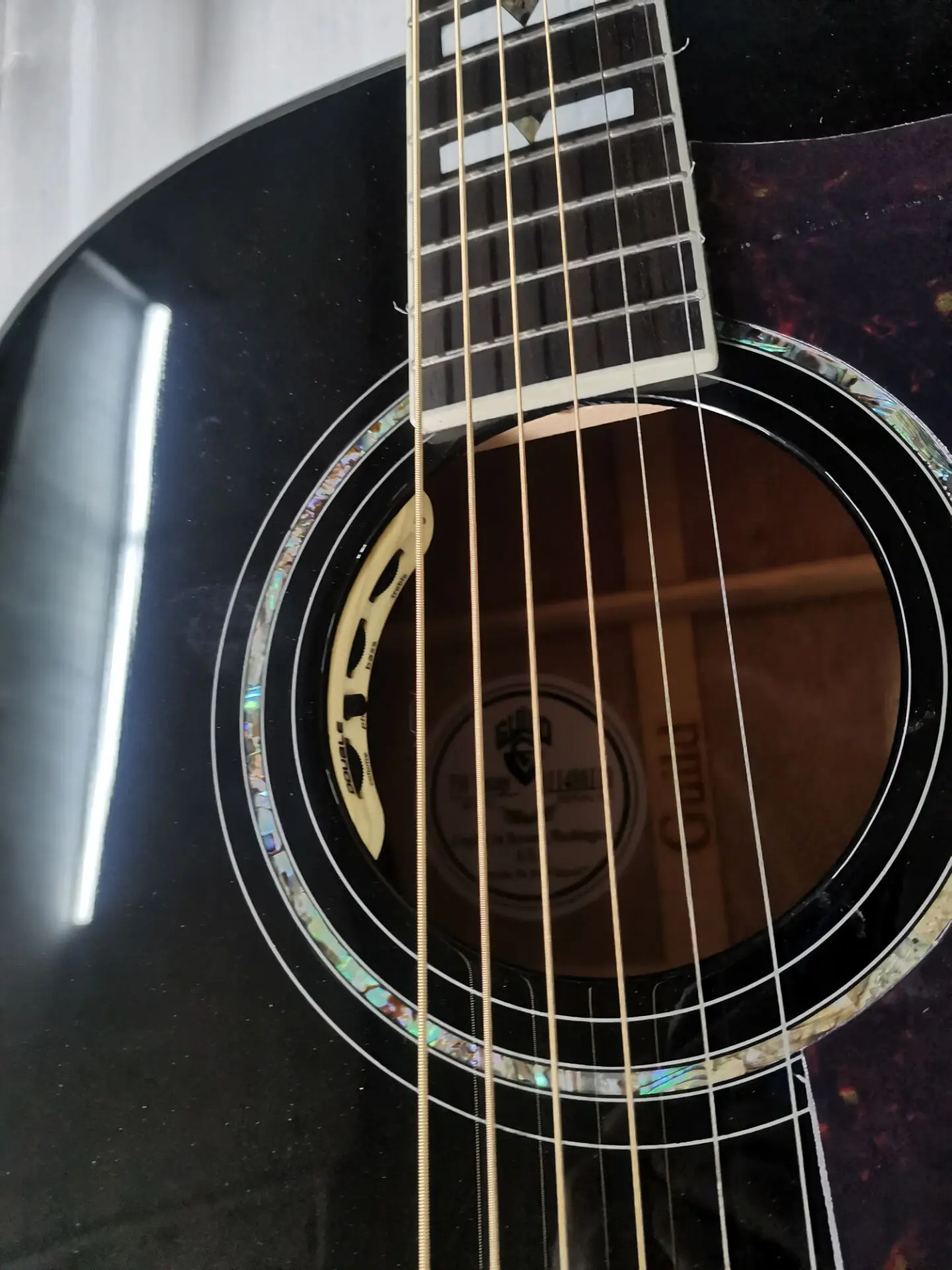 6 strings black color Acoustic Electric Guitar custom guild F512 guitar with soundhole pickups
6 strings black color Acoustic Electric Guitar custom guild F512 guitar with soundhole pickups