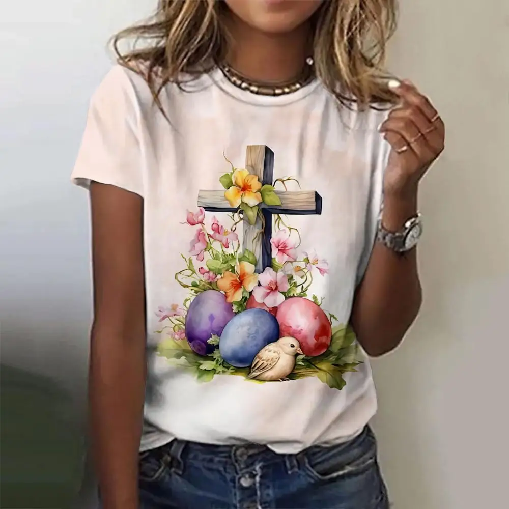 2024 New Style T-Shirt For Women Easter Egg&Rabbit Print Top Women's Oversized Clothes Tees Summer Crew Tops Original Design
2024 New Style T-Shirt For Women Easter Egg&Rabbit Print Top Women's Oversized Clothes Tees Summer Crew Tops Original Design