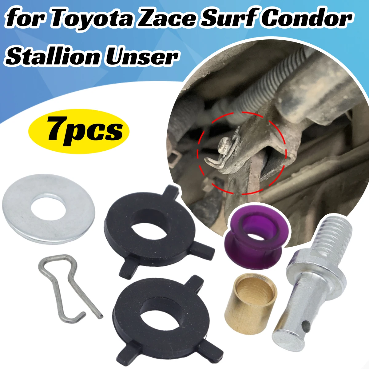 1Set Car Automatic Gear Shift Lever Selector Bushing Loose Linkage Grommet for Toyota Zace Surf Condor Stallion Unser Shaft Kit
1Set Car Automatic Gear Shift Lever Selector Bushing Loose Linkage Grommet for Toyota Zace Surf Condor Stallion Unser Shaft Kit