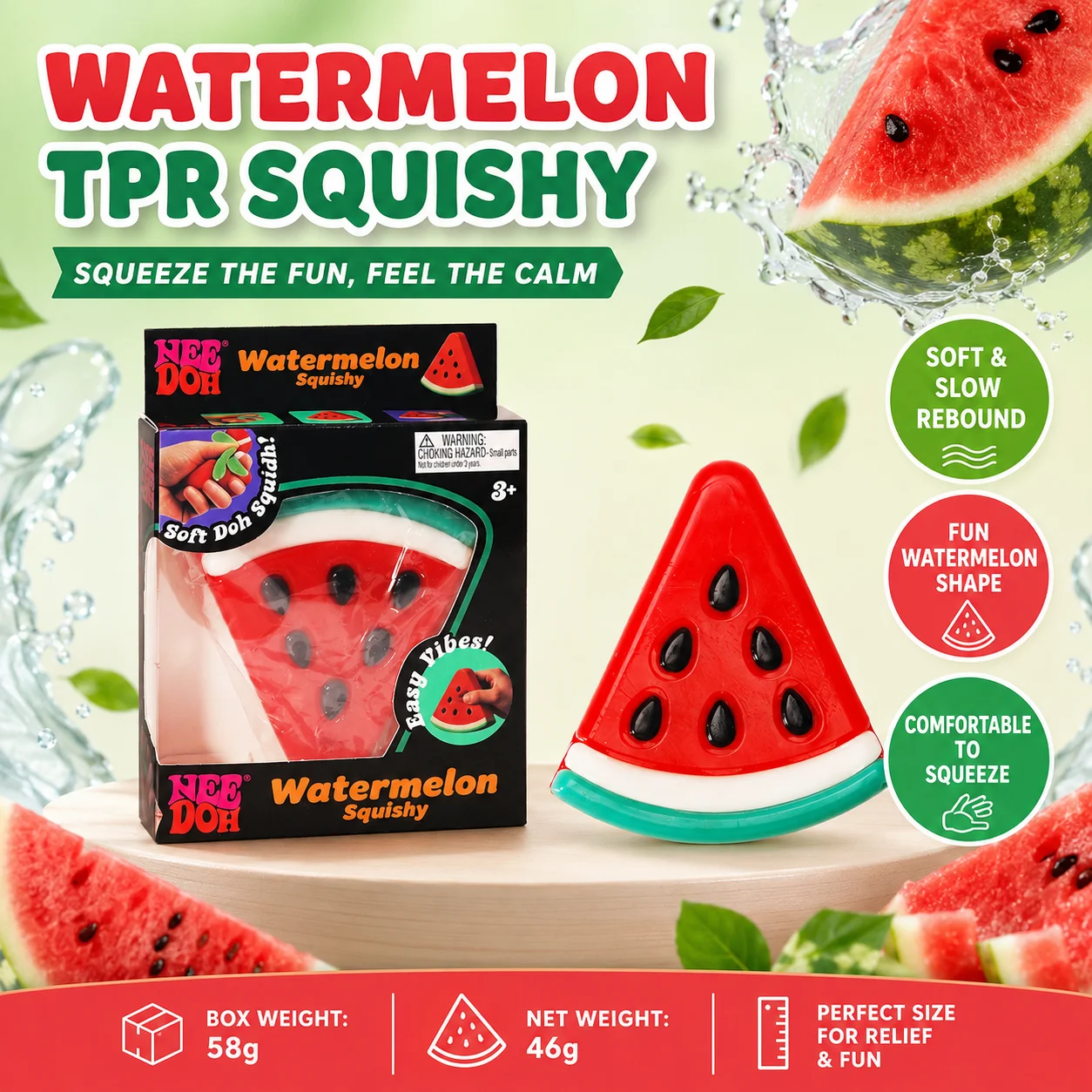 The best-selling "Needoh" watermelon squeeze toy is designed to help adults relieve stress.
The best-selling "Needoh" watermelon squeeze toy is designed to help adults relieve stress.