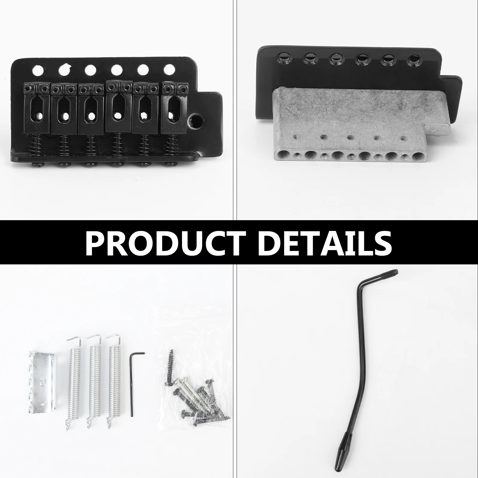 Trustworthy Black Guitar Bridge Set 6 String Single Tremolo Left Handed Accessories Parts Screw In Arm High Quality Metal Build
Trustworthy Black Guitar Bridge Set 6 String Single Tremolo Left Handed Accessories Parts Screw In Arm High Quality Metal Build