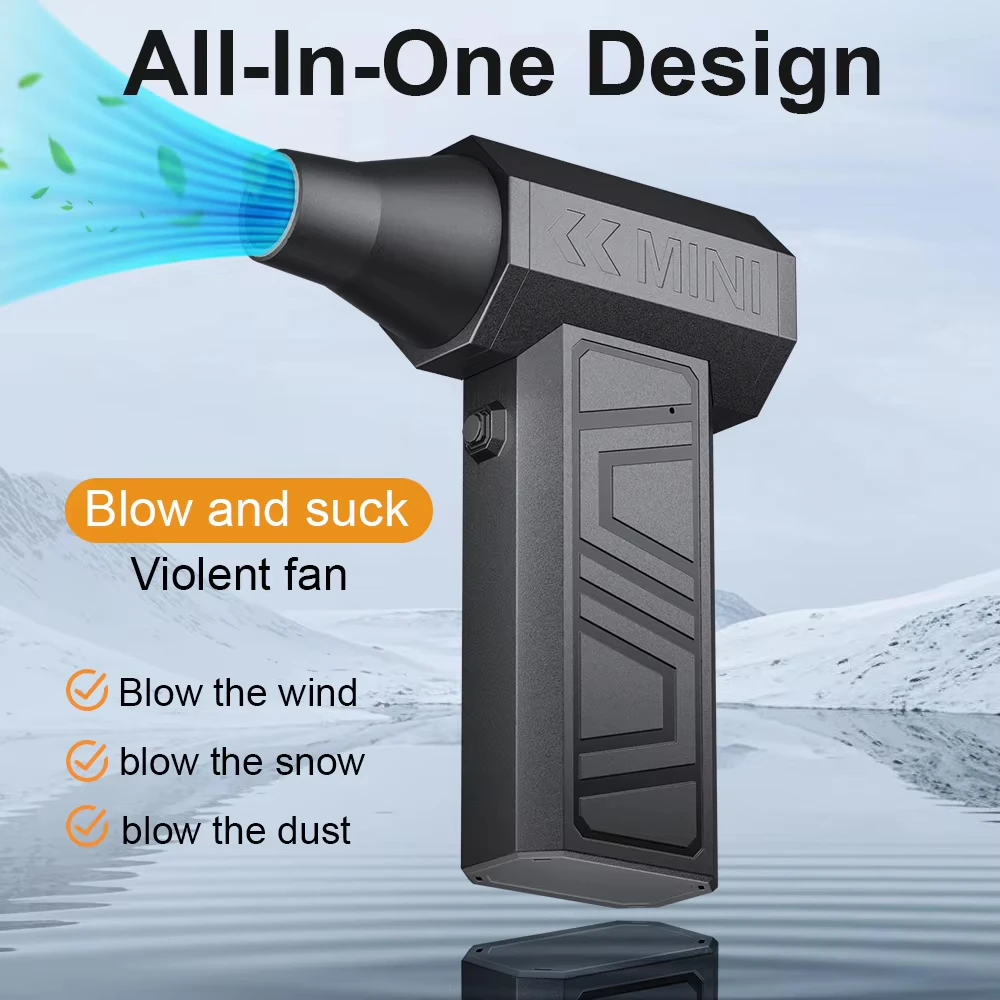 130000RPM Turbo Jet Fan Electric Air Duster Portable Cleaning Blower Tool Car Blowing Snow 4 Gears adjustable Type-C Charging
130000RPM Turbo Jet Fan Electric Air Duster Portable Cleaning Blower Tool Car Blowing Snow 4 Gears adjustable Type-C Charging