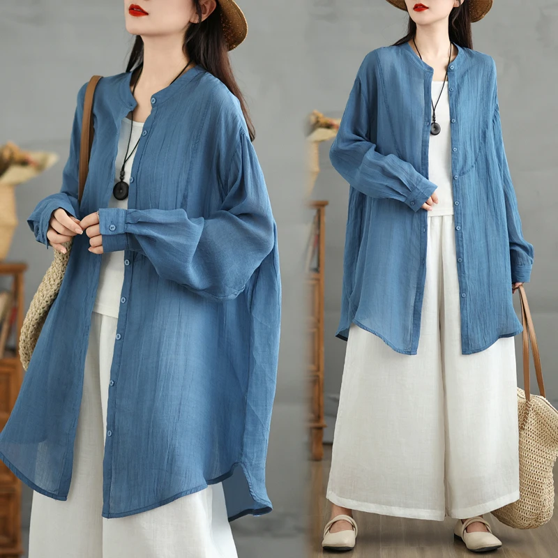 Linen Spring Summer Women's Thin Lazy Style Open Cardigan Loose Cotton Linen Blend Sun Protection Outerwear Long Sleeve round...
Linen Spring Summer Women's Thin Lazy Style Open Cardigan Loose Cotton Linen Blend Sun Protection Outerwear Long Sleeve round...