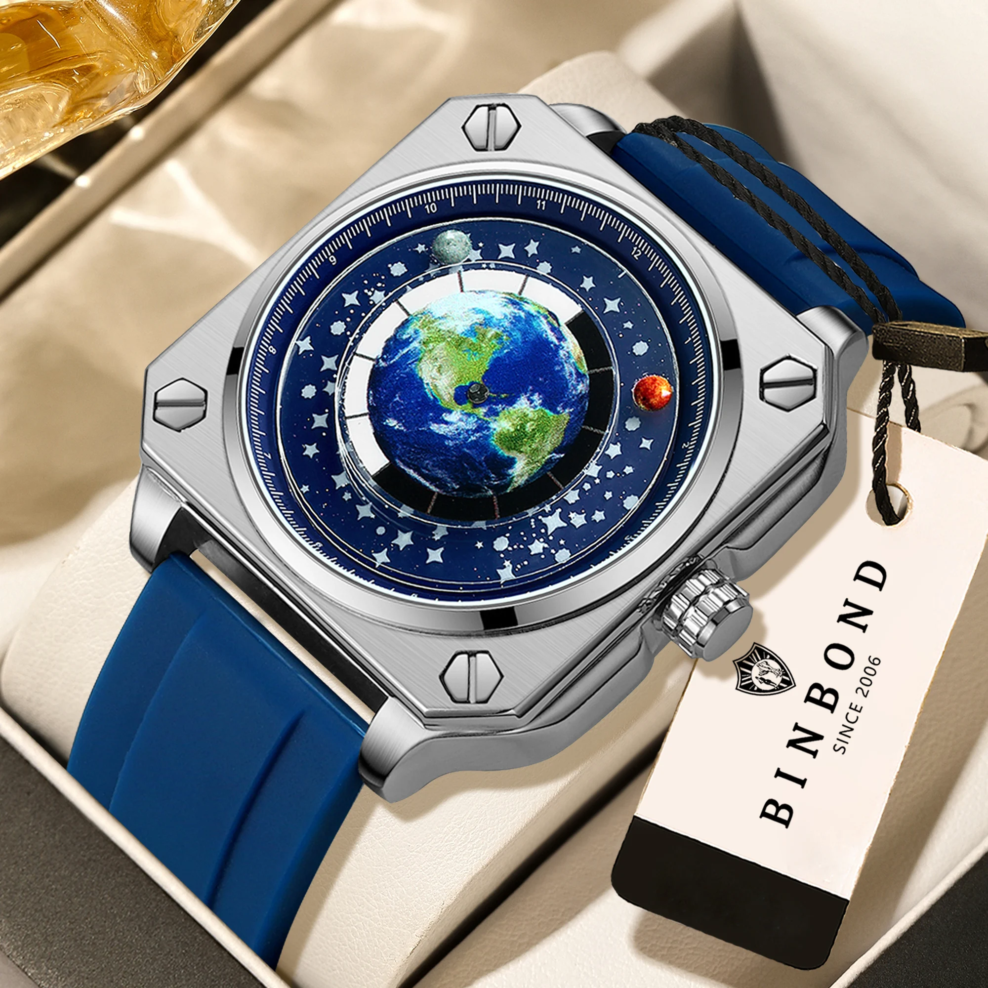 BINBOND earth&star cool quartz wristwatches for men luminous waterproof precise sports men's watch durable casual reloj
BINBOND earth&star cool quartz wristwatches for men luminous waterproof precise sports men's watch durable casual reloj