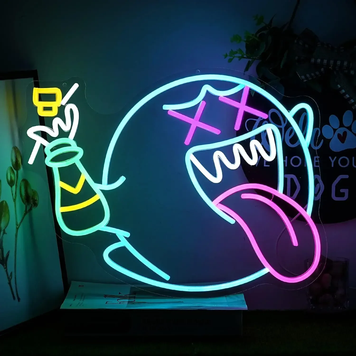 Innovative design(Ghost Neon Sign)Retro Arcade Decor Gaming Neon Sign for Gaming Zone Man Cave Birthday Party Christmas
Innovative design(Ghost Neon Sign)Retro Arcade Decor Gaming Neon Sign for Gaming Zone Man Cave Birthday Party Christmas