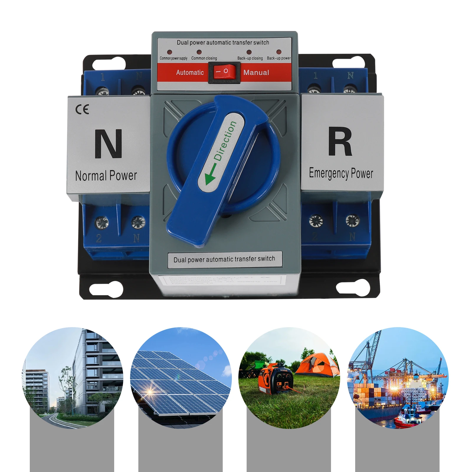 Mini Dual Power Automatic Transfer Switches 110V 2P 63A Toggle Controller Change-Over Switch Self Cast Conversion
Mini Dual Power Automatic Transfer Switches 110V 2P 63A Toggle Controller Change-Over Switch Self Cast Conversion