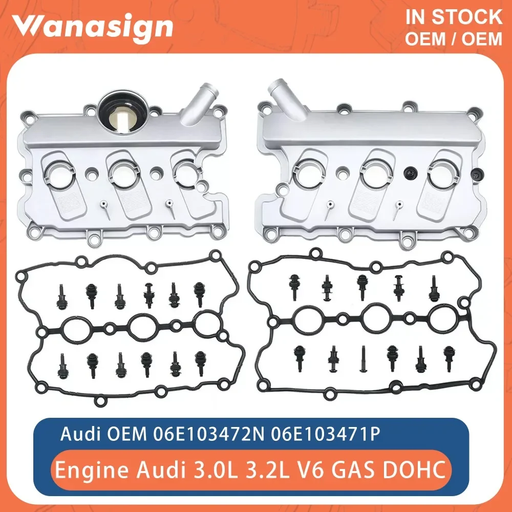 Engine Left & Right Valve Cover Kit Fit 3.0 3.2 L For Audi Q5 Q7 S4 S5 A6 A7 A8 Quattro Volkswagen Touareg 3.0L 3.2L V6 GAS DOHC 
Engine Left & Right Valve Cover Kit Fit 3.0 3.2 L For Audi Q5 Q7 S4 S5 A6 A7 A8 Quattro Volkswagen Touareg 3.0L 3.2L V6 GAS DOHC
