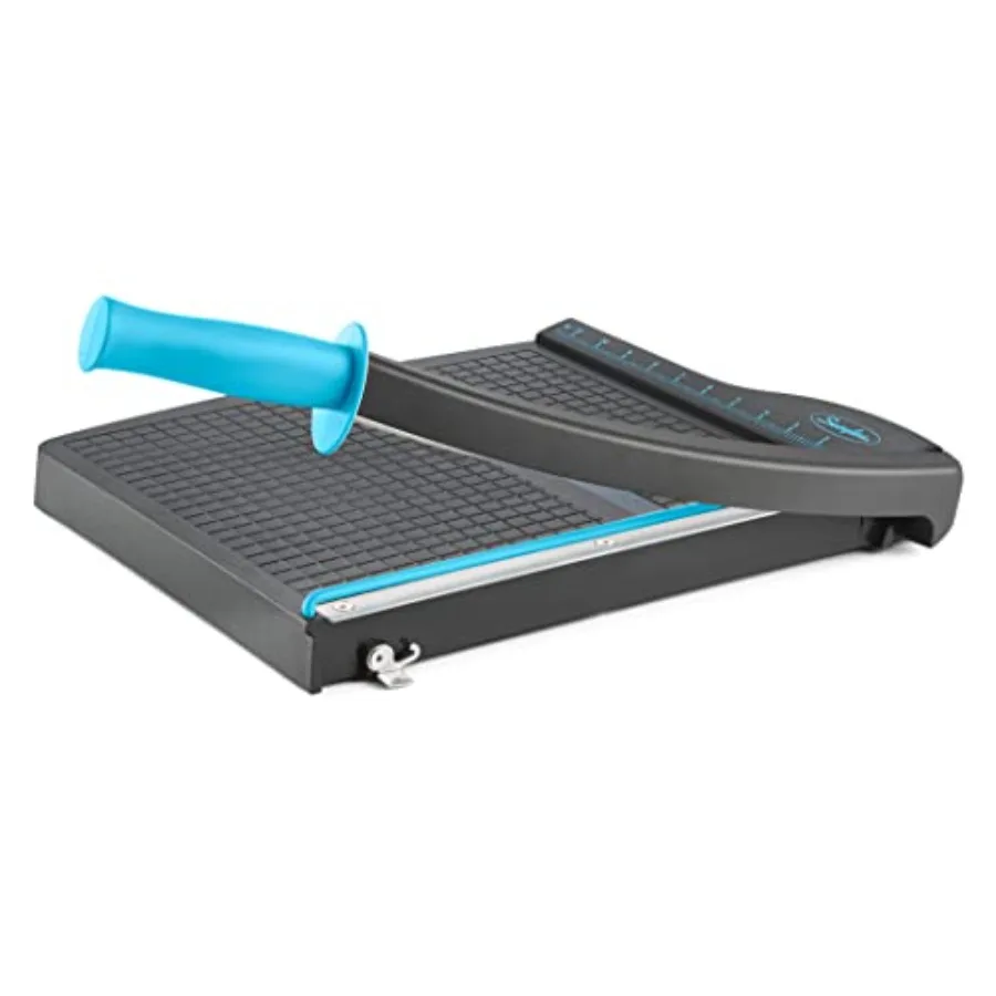 Guillotine Paper Cutter Heavy Duty, 12 Inch Paper Cutting Board with Guard Rail, Blade Lock, Cuts Up to 10 Sheets, Professional
Guillotine Paper Cutter Heavy Duty, 12 Inch Paper Cutting Board with Guard Rail, Blade Lock, Cuts Up to 10 Sheets, Professional