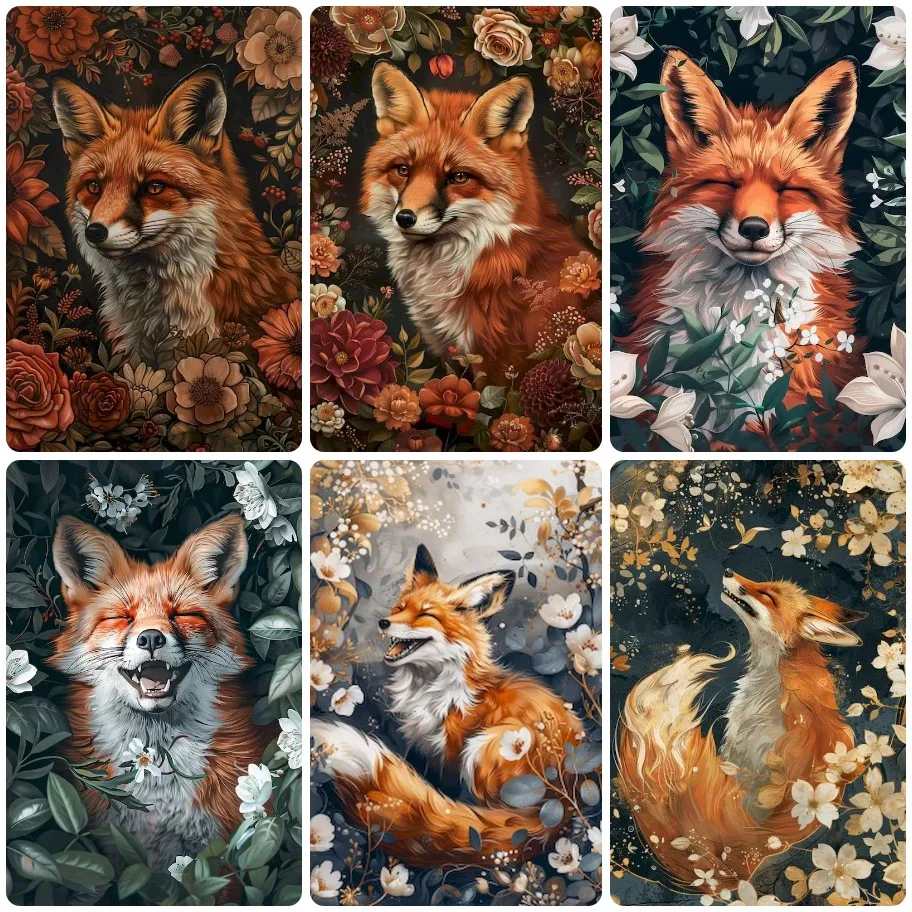 Vintage Floral Red Fox Jigsaw Puzzle,Orange Fox Surrounded by Retro Roses White Lilies Wildflowers, Home Wall Decor
Vintage Floral Red Fox Jigsaw Puzzle,Orange Fox Surrounded by Retro Roses White Lilies Wildflowers, Home Wall Decor
