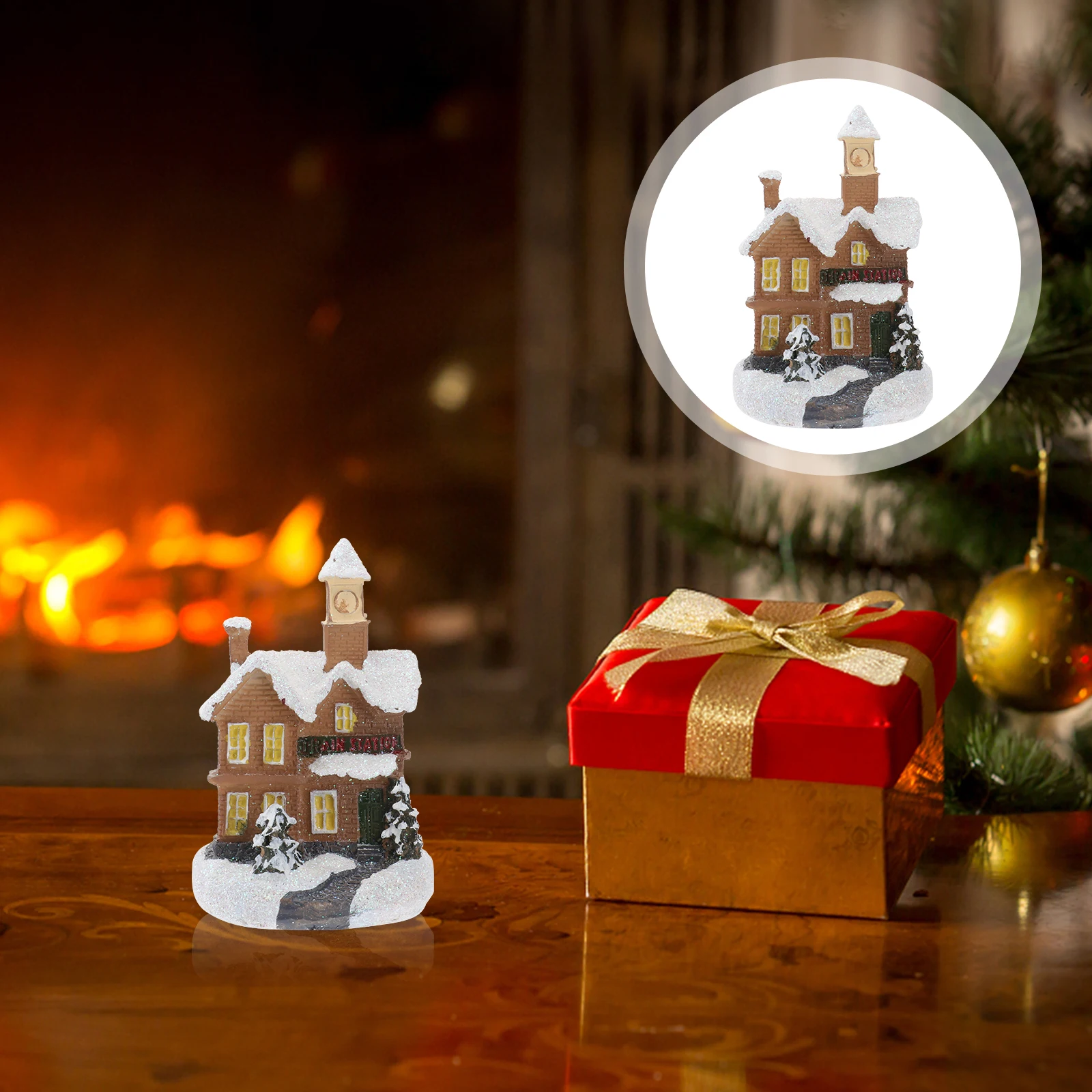 Resin Glowing Small House Christmas Front Door Decor New Home Modern Decorations Indoor outside Outdoor
Resin Glowing Small House Christmas Front Door Decor New Home Modern Decorations Indoor outside Outdoor