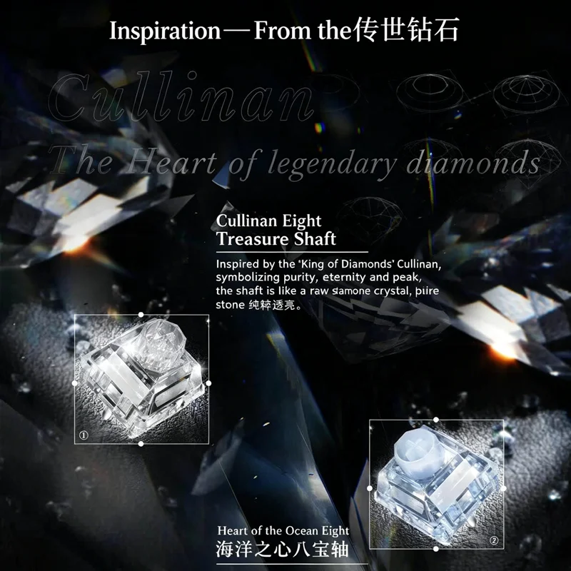 WS Wuque Studio Babao Diamond Series Magnetic Switch Cullinan & Heart of The Ocean HIFI Thocky Sound Custom Magnetic Switches
WS Wuque Studio Babao Diamond Series Magnetic Switch Cullinan & Heart of The Ocean HIFI Thocky Sound Custom Magnetic Switches