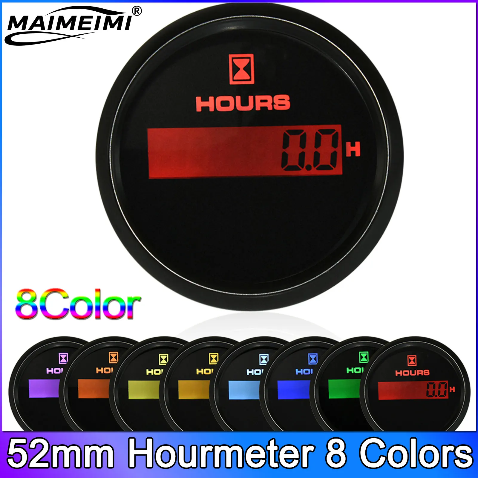 52mm Hourmeter LCD hours meter Waterproof Hourmeters Time Gauges for Auto Car Motor Boat Gauge 8 Colors Backlight 9-32V DC
52mm Hourmeter LCD hours meter Waterproof Hourmeters Time Gauges for Auto Car Motor Boat Gauge 8 Colors Backlight 9-32V DC