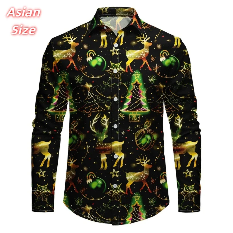New Year Christmas Pattern Hawaiian Shirts For Men Women Firework 3D Printed Aloha Shirts Casual Tops Loose Long Sleeve Blouse
New Year Christmas Pattern Hawaiian Shirts For Men Women Firework 3D Printed Aloha Shirts Casual Tops Loose Long Sleeve Blouse