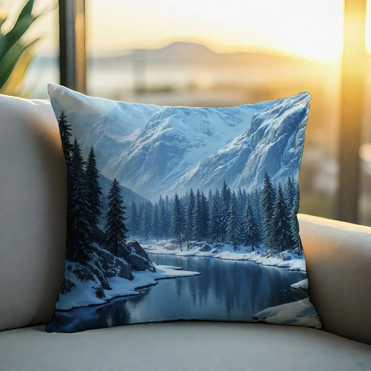 4-Piece Winter Landscape Pillow Covers Set 45x45cm Serene Mountains Evergreens No Inserts Warm Washable HomeCozy Atmosphere
4-Piece Winter Landscape Pillow Covers Set 45x45cm Serene Mountains Evergreens No Inserts Warm Washable HomeCozy Atmosphere