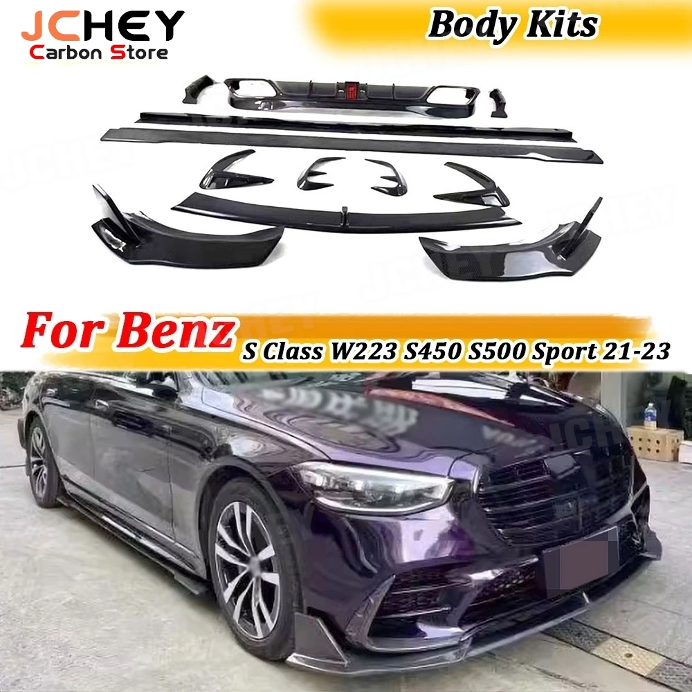 JCHEY Carbon Fiber Front Rear Lip Diffuser Splitters Side Skirts for Benz S Class W223 S450 S500 Sport 2021-2023 Body Kits FRP
JCHEY Carbon Fiber Front Rear Lip Diffuser Splitters Side Skirts for Benz S Class W223 S450 S500 Sport 2021-2023 Body Kits FRP