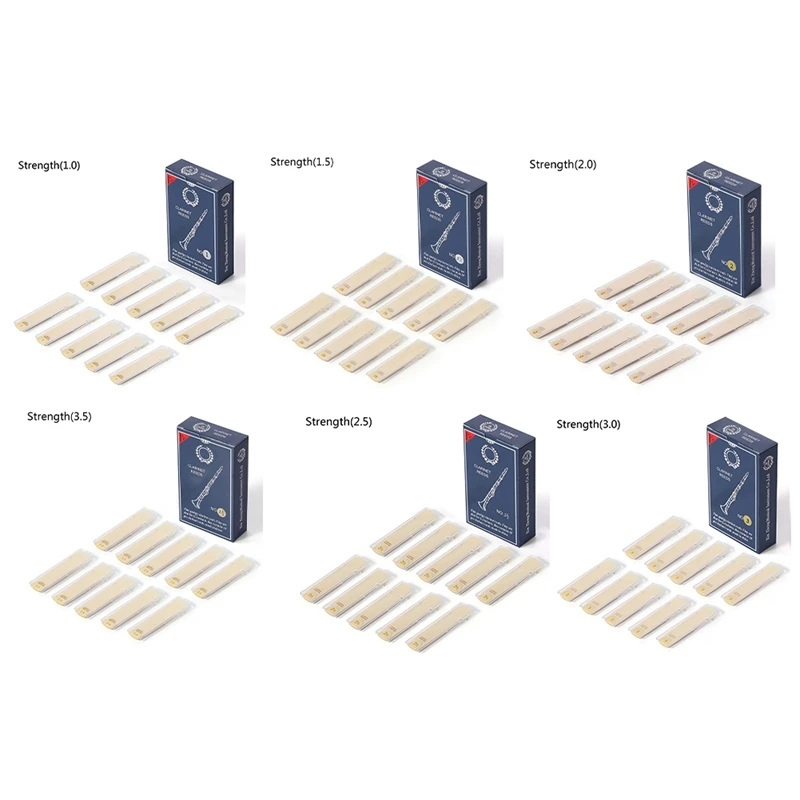 10Pcs Clarinet Clarinet Reed Reed Instrument Replacement Parts Accessories Hardness-3.5
10Pcs Clarinet Clarinet Reed Reed Instrument Replacement Parts Accessories Hardness-3.5