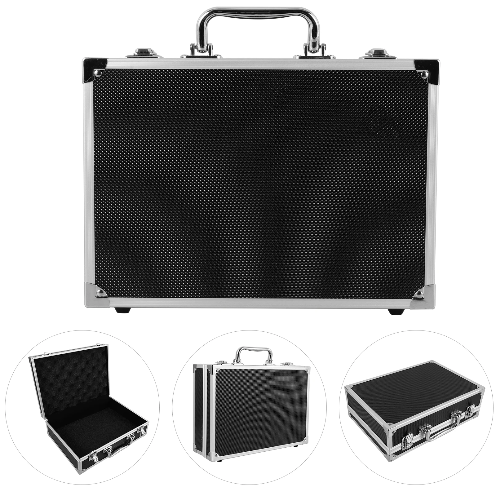 Aluminum Alloy Toolbox Weather Resistant Tool Storage Box Portable Carrying Case Organizers Black Color
Aluminum Alloy Toolbox Weather Resistant Tool Storage Box Portable Carrying Case Organizers Black Color